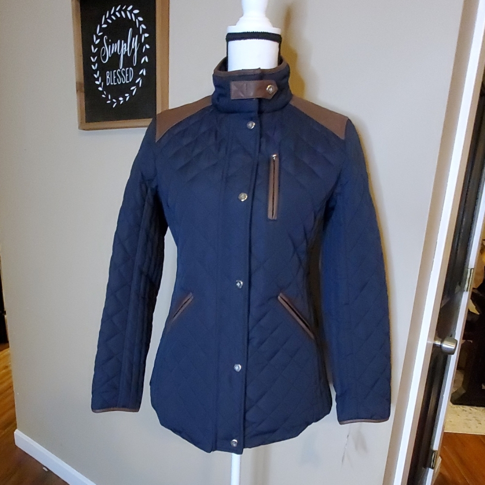 Bnwt Ralph Lauren Quilt Jacket with faux leather